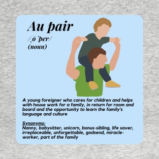 Au pair definition male blue T-Shirt